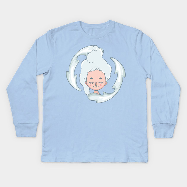 Stylized girl depicting the air element
